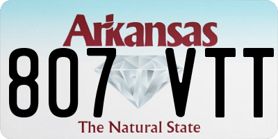 AR license plate 807VTT