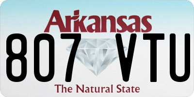 AR license plate 807VTU