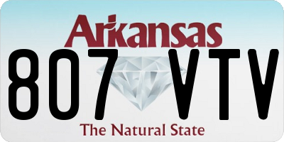 AR license plate 807VTV