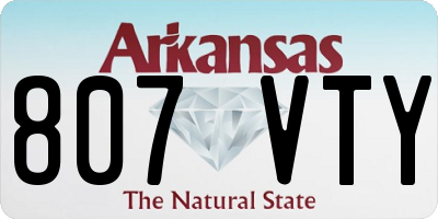 AR license plate 807VTY