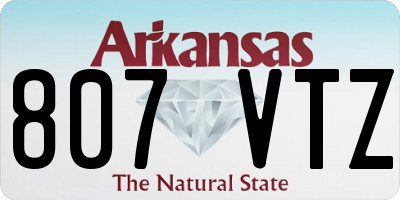 AR license plate 807VTZ