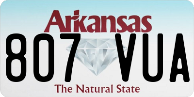 AR license plate 807VUA