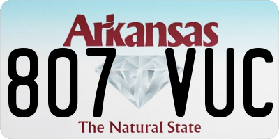 AR license plate 807VUC