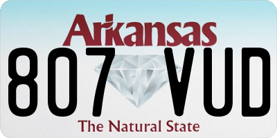 AR license plate 807VUD