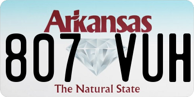 AR license plate 807VUH