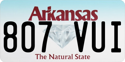 AR license plate 807VUI