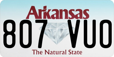 AR license plate 807VUO