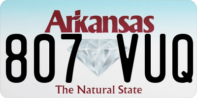 AR license plate 807VUQ