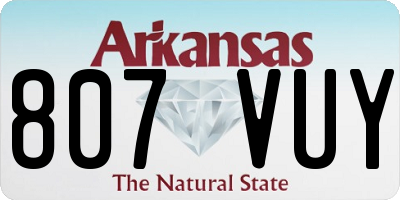 AR license plate 807VUY