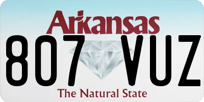 AR license plate 807VUZ