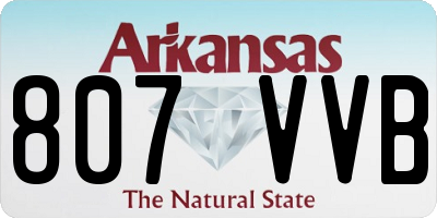 AR license plate 807VVB