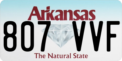 AR license plate 807VVF