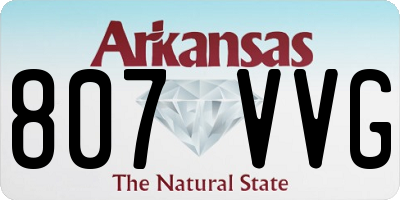 AR license plate 807VVG