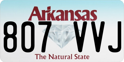 AR license plate 807VVJ