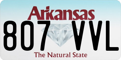 AR license plate 807VVL