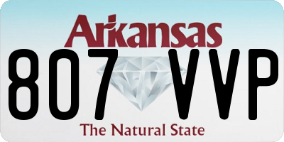 AR license plate 807VVP
