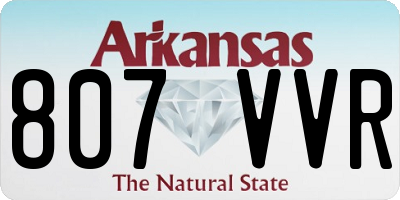 AR license plate 807VVR
