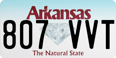 AR license plate 807VVT