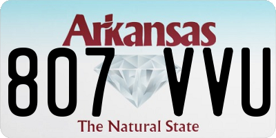 AR license plate 807VVU