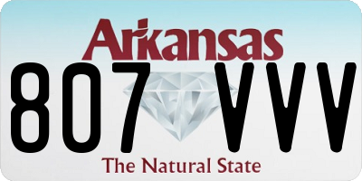 AR license plate 807VVV