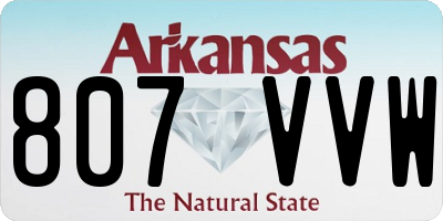 AR license plate 807VVW