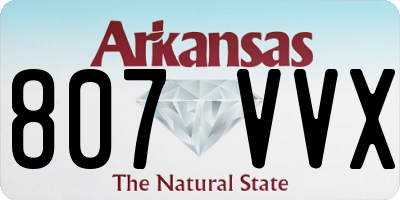 AR license plate 807VVX