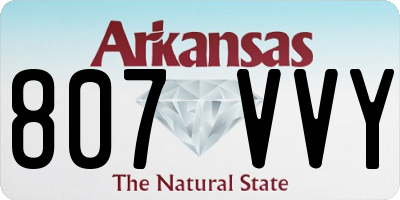 AR license plate 807VVY
