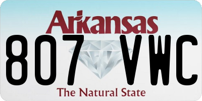 AR license plate 807VWC