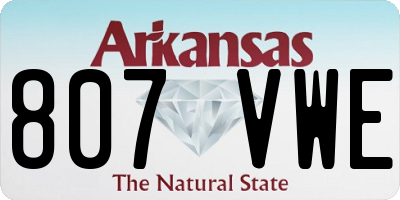 AR license plate 807VWE