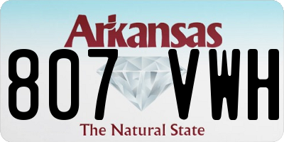 AR license plate 807VWH