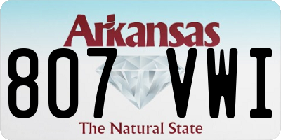 AR license plate 807VWI