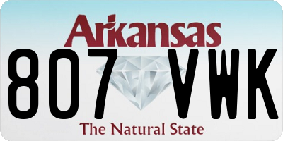 AR license plate 807VWK