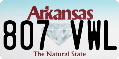 AR license plate 807VWL