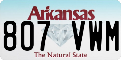 AR license plate 807VWM