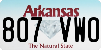 AR license plate 807VWO