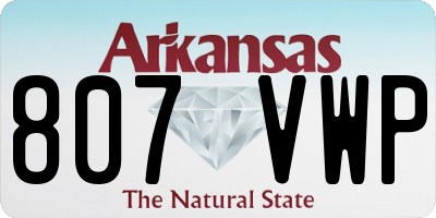 AR license plate 807VWP