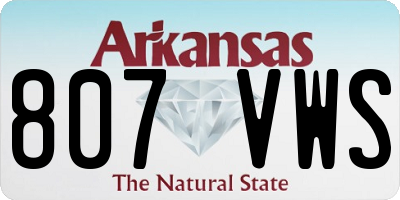 AR license plate 807VWS