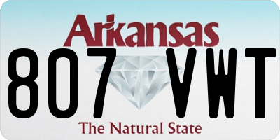 AR license plate 807VWT
