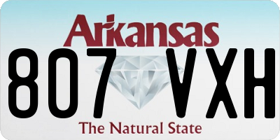 AR license plate 807VXH