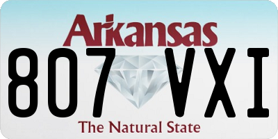 AR license plate 807VXI