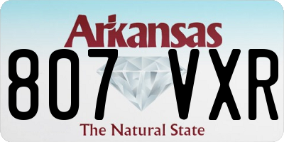 AR license plate 807VXR
