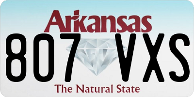 AR license plate 807VXS