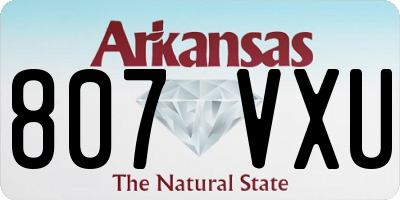 AR license plate 807VXU
