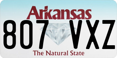 AR license plate 807VXZ