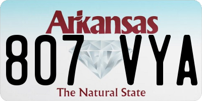 AR license plate 807VYA