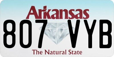 AR license plate 807VYB