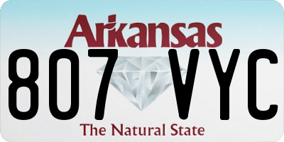 AR license plate 807VYC
