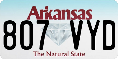 AR license plate 807VYD