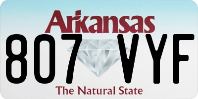 AR license plate 807VYF