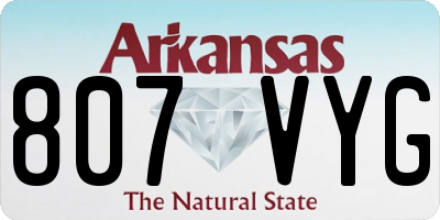 AR license plate 807VYG